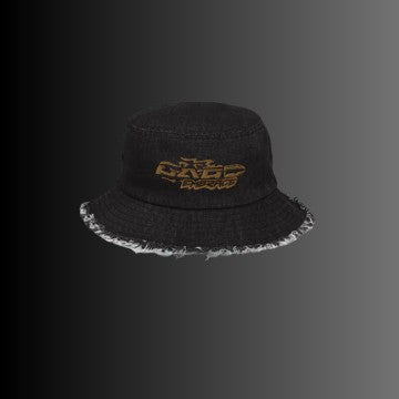 Lifes a Gamble Distressed denim bucket hat